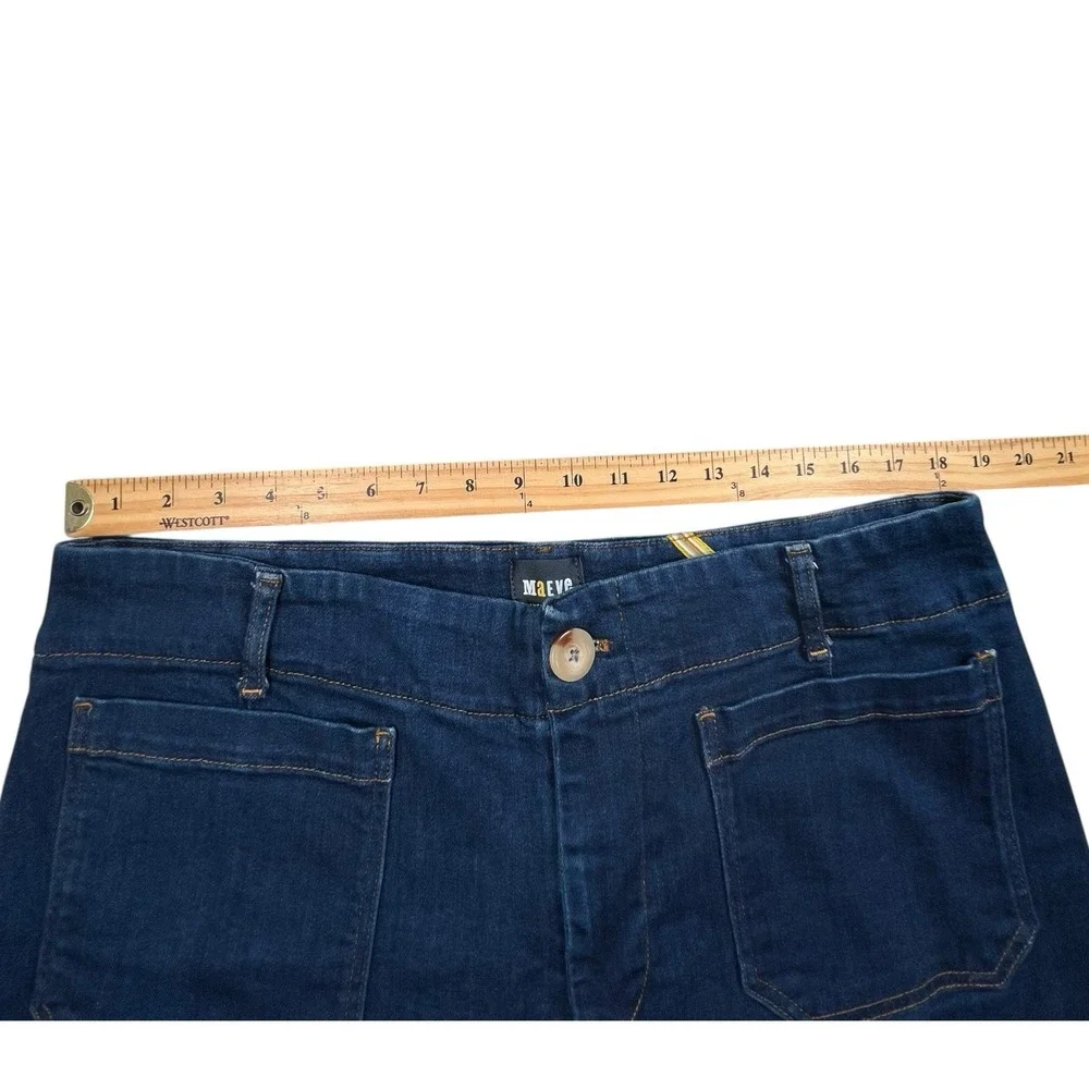Maeve By Anthropologie Womens 20W Colette Wide Leg High Rise Denim Jeans Boho - Picture 4 of 10